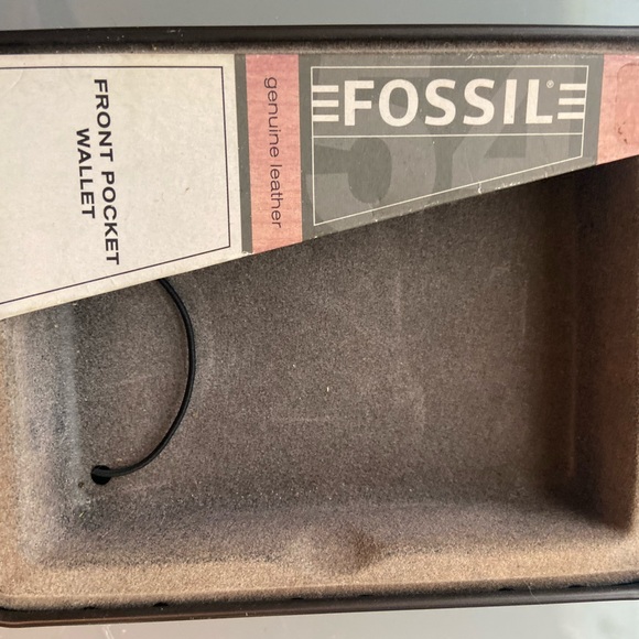 Vintage Fossil Men's Leather Brown Money Clip Wallet Card Holder - Picture 7 of 8